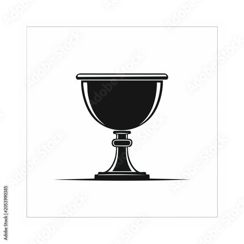 Elegant Wine Glass Vector Graphic