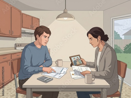 Siblings debate family home sale after parent care cost surge concept