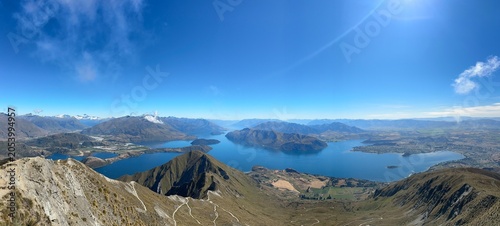 Принти на полотні Mountain and waterfall views, New Zealand
