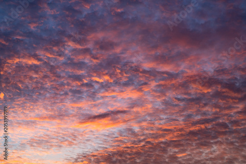 sunset in the sky