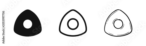 Fotografie Tailor's Chalk Sewing Tool Icon Set for Crafting and Fashion