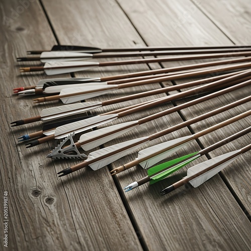 Archery Arrows - A Close-Up View of Precision and Craftsmanship.