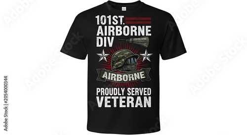 101st Airborne Division Veteran T-Shirt Design - A Tribute to Service.