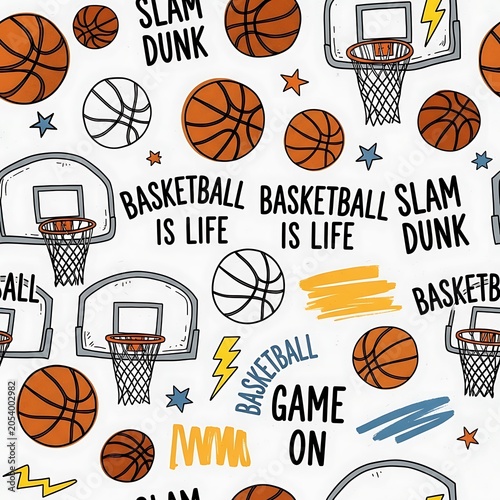 Basketball is Life - A Slam Dunk Pattern Design.