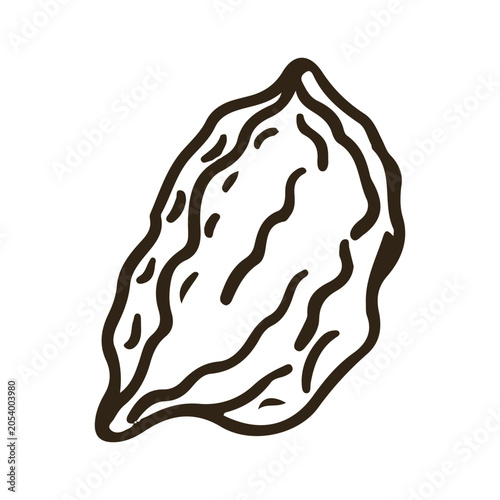 Canvas-taulu Mandu or traditional pleated dumpling vector illustration doodle