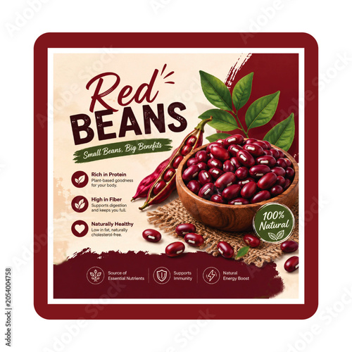 This red beans design is suitable for graphics, print, web and social media post.