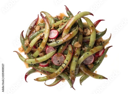 Tree bean salad isolated