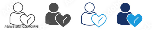 Billede på lærred dedication icon set with multiple concept