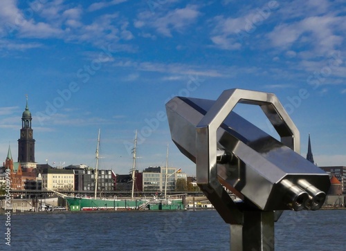 Sailing ship. Port of Hamburg
