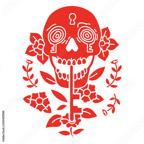 Φωτογραφία Psychedelic skull &amp; keys image