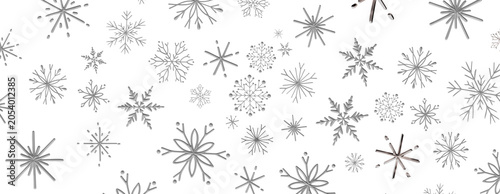 Canvas Print Elegant repeating snowflake pattern for a festive winter holiday background