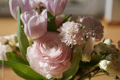 Elegant Floral Bouquet with Pink and White Blossoms.
