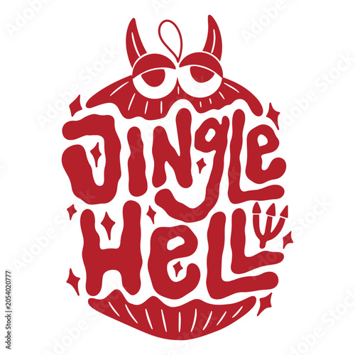 Obraz na płótnie Jingle hell wordplay