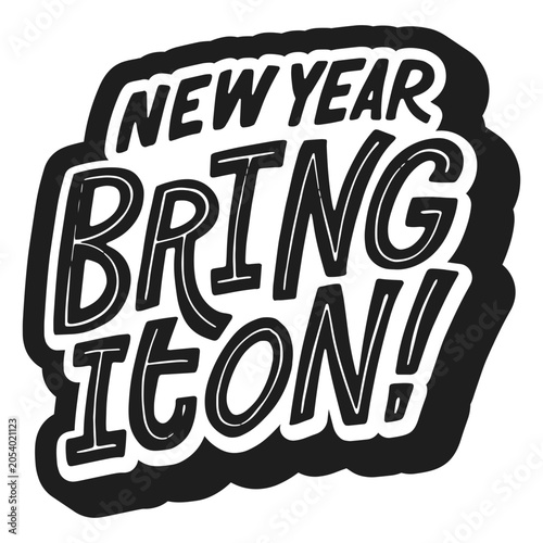 Foto New year bring it on holiday quote