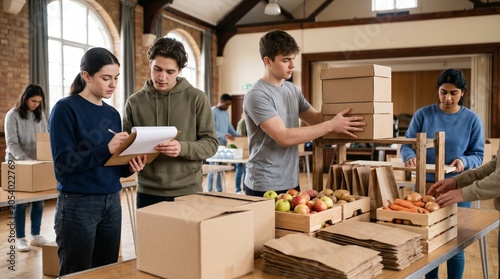 Gen Z Volunteers Stock Community Pantry in Local Support Center
