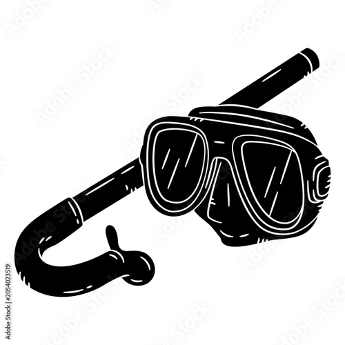 Foto Stylish scuba mask illustration