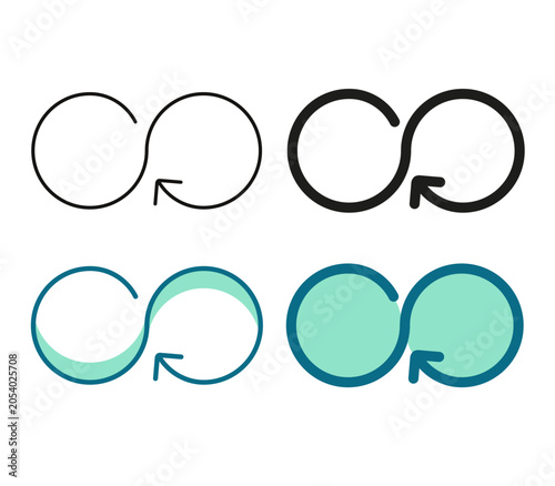 Responsible Consumption and Production icon. Sustainability logo. Sustainable Development Goals concept. Line, Duotone and Solid Style for Dark and Light UI, Web and Mobile Apps.