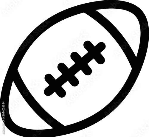 Fotografía Simple Line Art Icon of an American Football