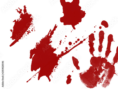 bloody hand print