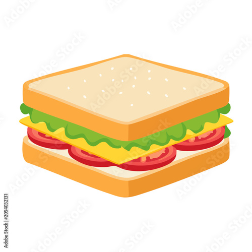 Cartoon Sandwich Illustration
