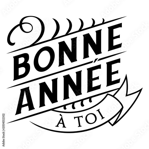 Fotografija Stylish bonne ann&eacute;e greeting design