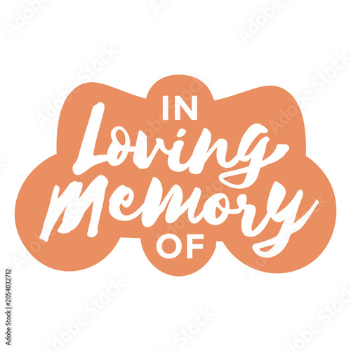Foto The words in loving memory of