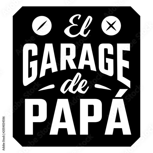 Принти на полотні Vintage garage sign design for dad