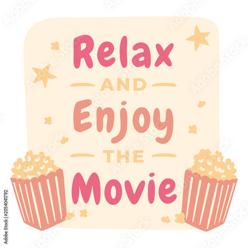 Foto Playful movie night quote design