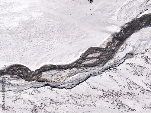 Canvas Print Aerial View of Mount Pinatubo Lahar 1