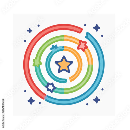 Flat design target with arrows vector