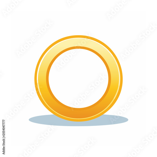 Gold ring vector icon flat design