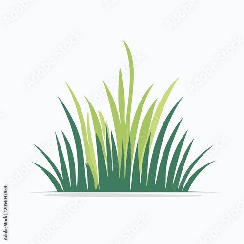 Stylized illustration of green grass blades