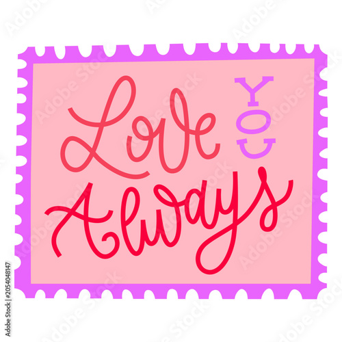 Foto Charming love always postcard design
