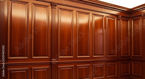 Elegant Wood Paneling - A Classic Interior Design Feature.