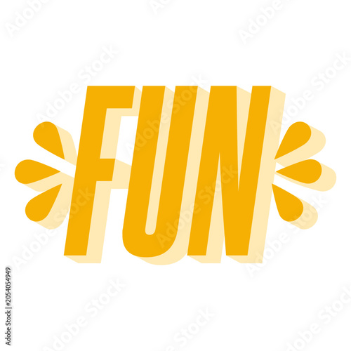 Fotografie The word fun in yellow