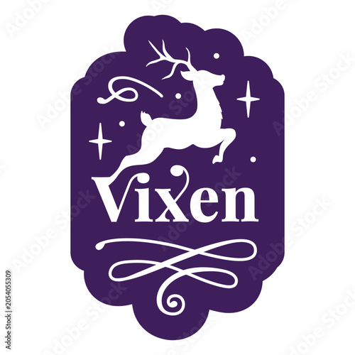 Foto Purple logo with the word vixen on it