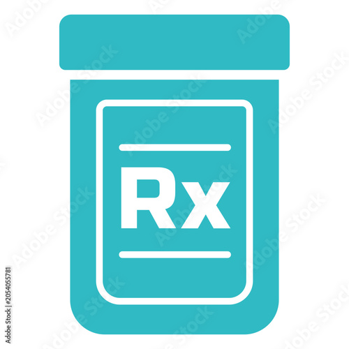 Fotografie Unique prescription bottle icon design