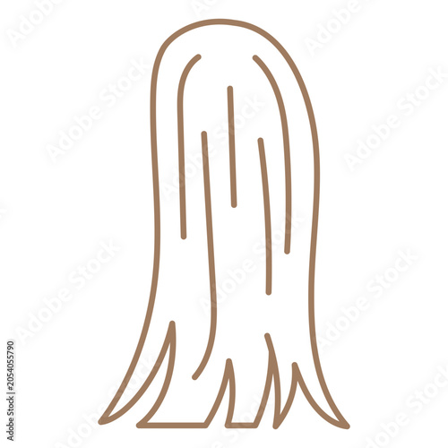 Schilderij op canvas Minimalist hair outline design