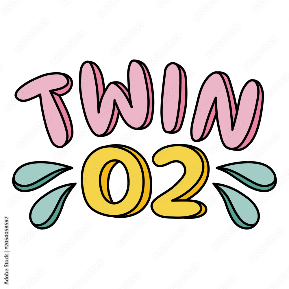 Fototapeta premium The word twin 02