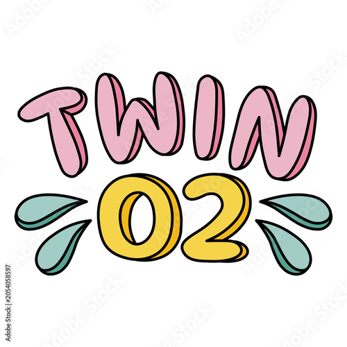 Canvas Print The word twin 02