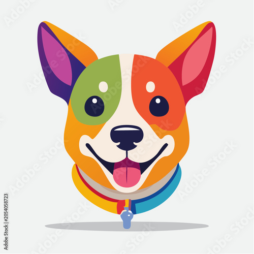 Colorful Dog Portrait
