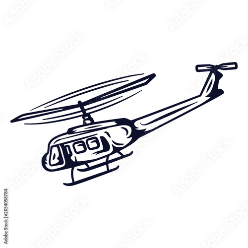 Obraz na płótnie Stylized helicopter illustration design