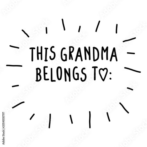 Schilderij op canvas Personalized grandma quote design