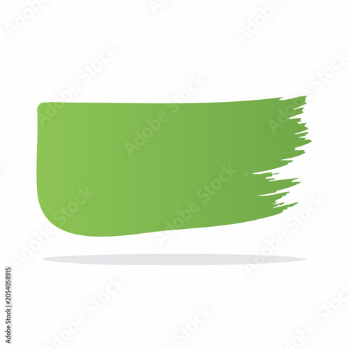 Green brush stroke banner
