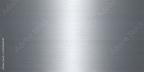 Fényképezés Brushed metal texture with a bright central highlight creating a sleek, modern, and industrial aesthetic