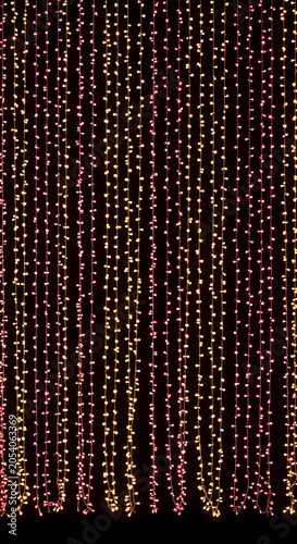 Abstract Light Display - A Mesmerizing Cascade of Warm-Toned Illumination.