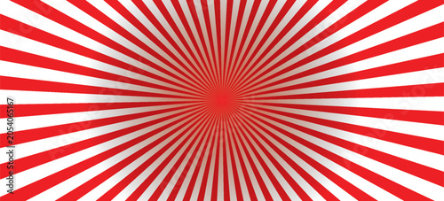 Fotografie large red and white japanese rising sun