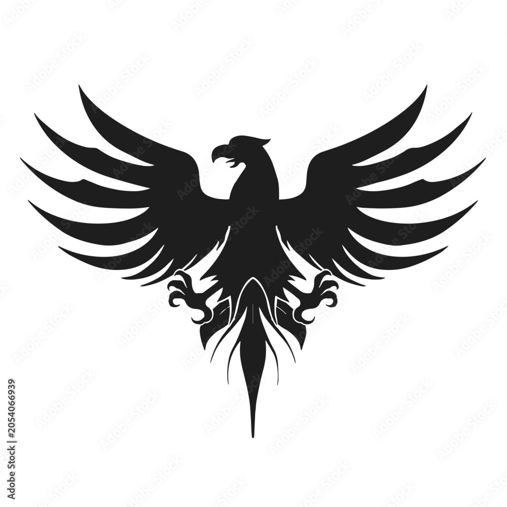 Fototapeta premium Stylized bird of prey emblem design