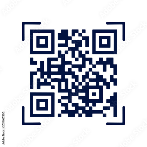 Schilderij op canvas QR Code Symbol Barcode Scanner.
