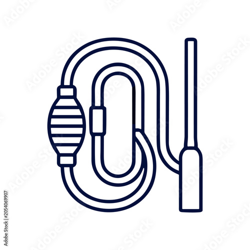 Obraz na płótnie Simple line drawing of a corded device.